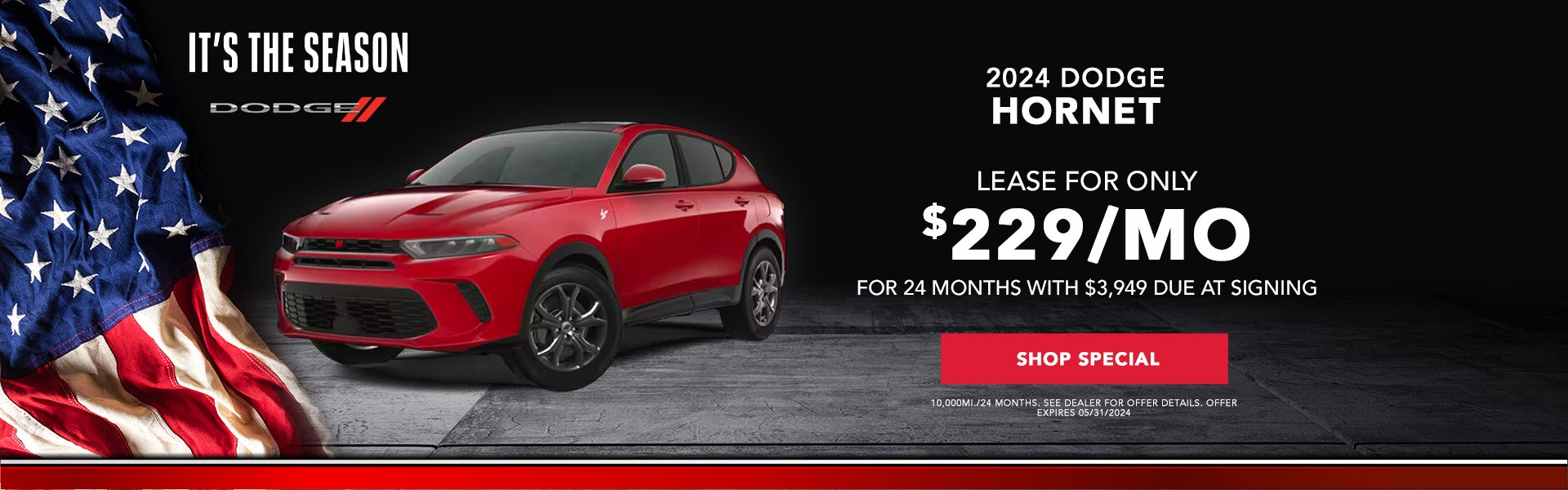 Lease a 2024 Dodge Hornet for only $229/Mo for 24 Months